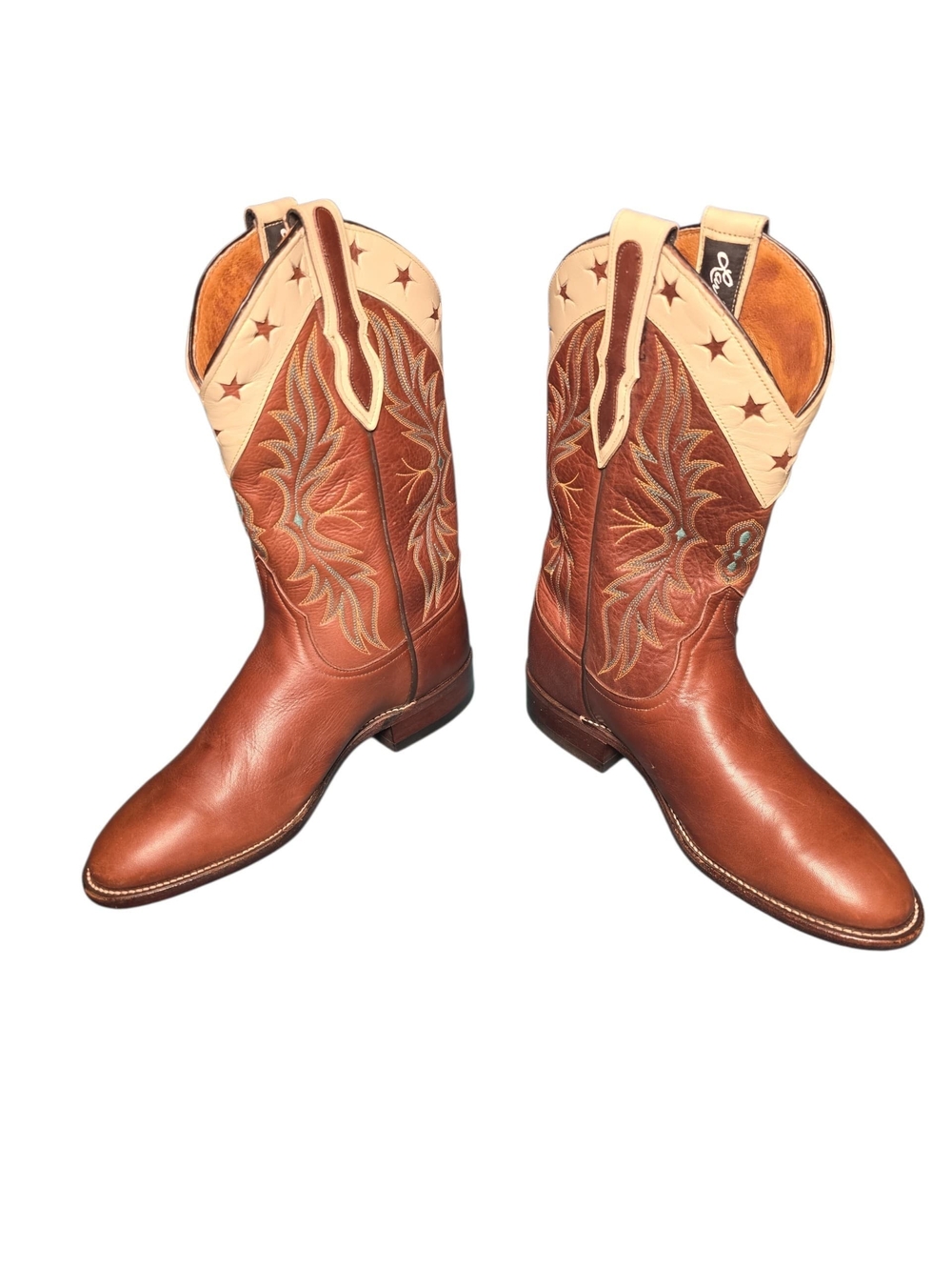 vintage Larry Mahan women's western cowboy boots, Size 7 1/2.